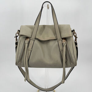 Aimee Kestenberg Double Entry Leather Satchel Taupe